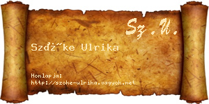Szőke Ulrika névjegykártya